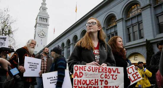 The Streets of San Francisco: ‘Super Bowl City’ Meets Tent City